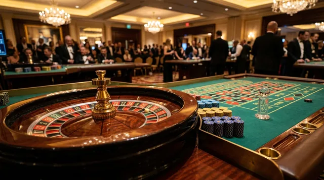 Roulette wheel and layout